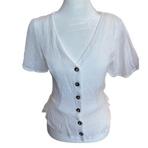 Lily White 90’s style tunic blouse S